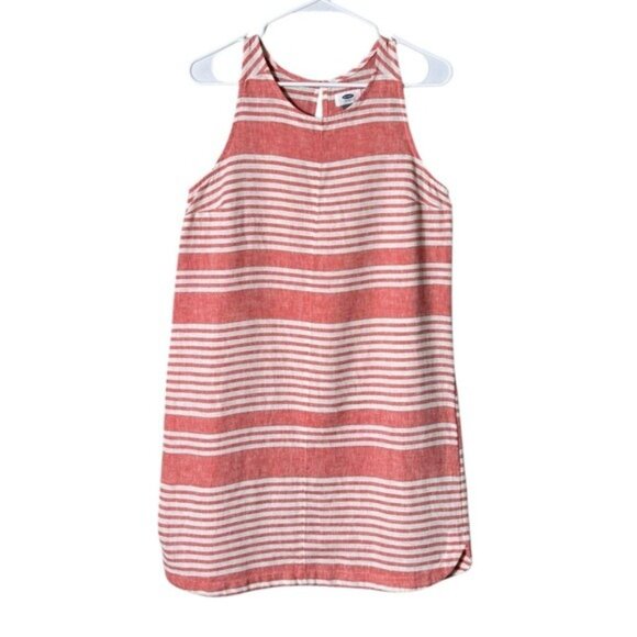 Old Navy Linen Pop Over Dress Size Small Beach Lagenlook Coastal Tropical Lagom - Picture 1 of 8